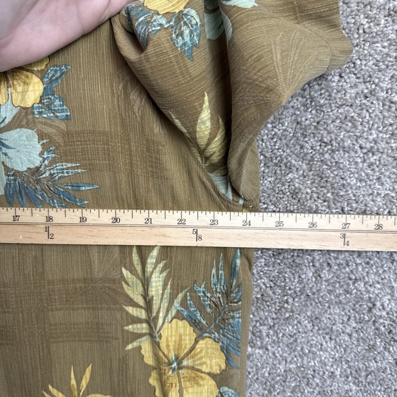 Tommy Bahama 100% Silk Button Up Shirt Men's Large Floral Hawaiian Camp - Picture 5 of 6